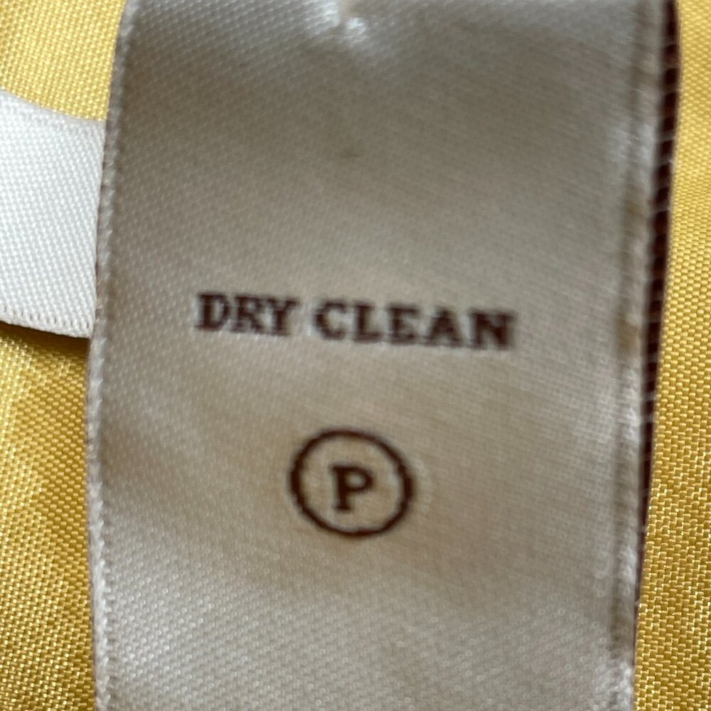 Vintage Perry Ellis Skirt 10P Gold Floral Jacquard Pockets Lined Office Siren - Picture 14 of 14